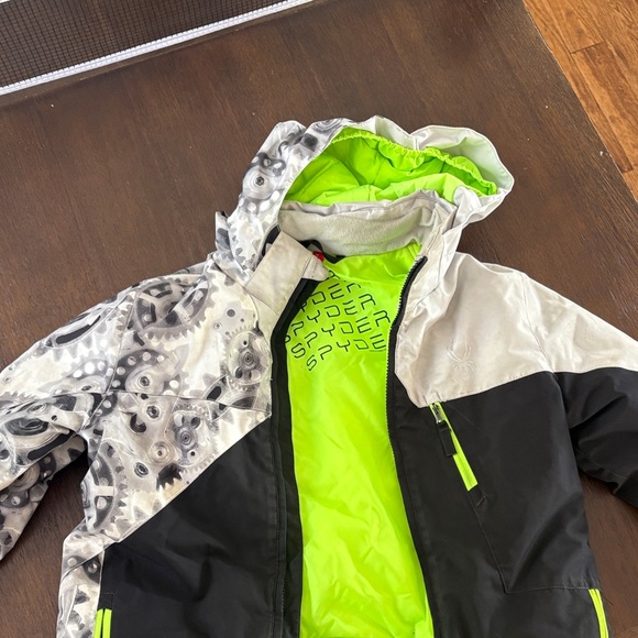 Spyder Other - Spyder Kids' Black and Neon Green Hoodie
